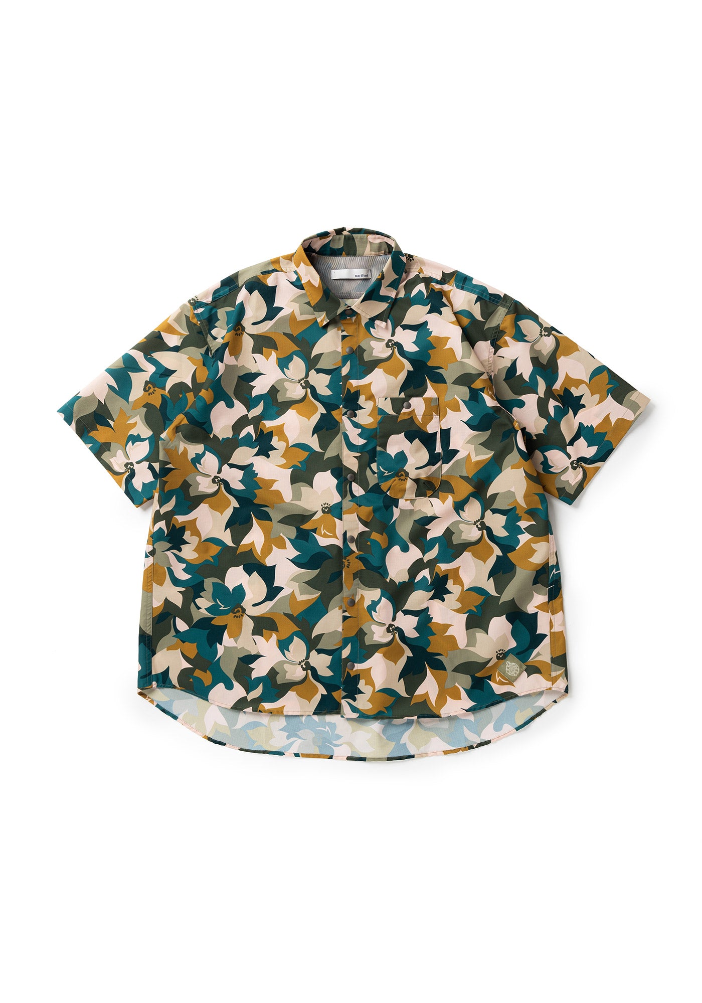 narifuri/ NFC ピグメントメッシュ半袖シャツ/Mサイズ (NF4055)